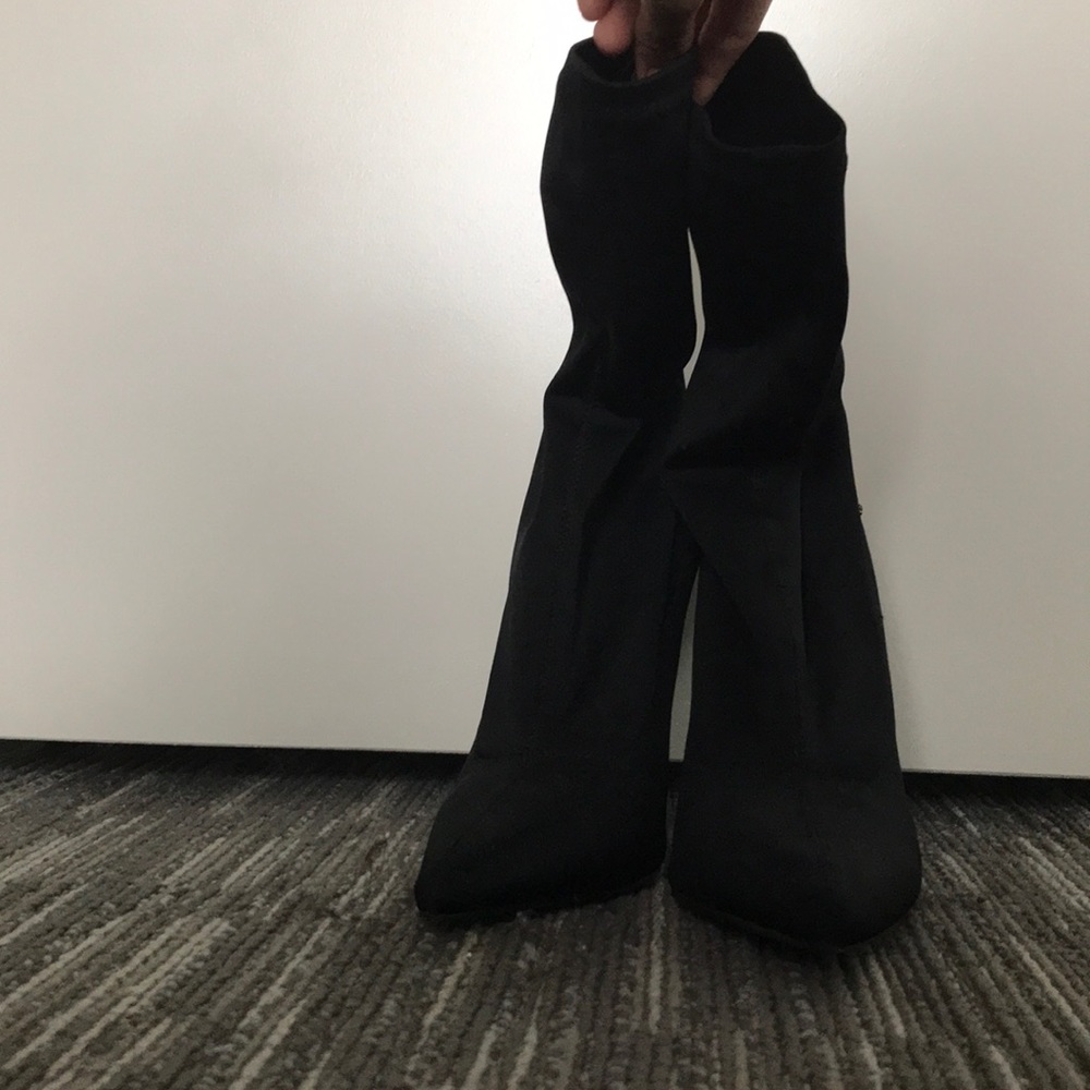Black boots heels
